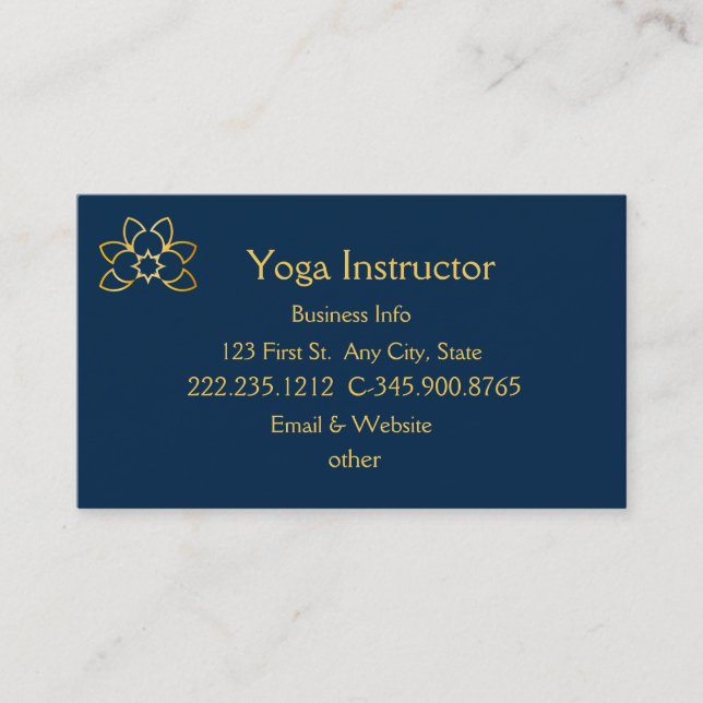 Yoga Instrutor Studio Cartão de visita (Frente)
