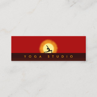 Yoga Instrutor Sunrise Pose Cartões de visitas Esf
