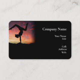 Yoga Modelo Cartão de visita branco básico