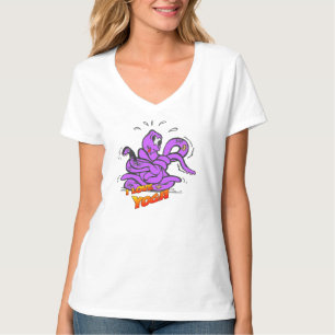 Yoga Octopus em uma camiseta Knot Womens