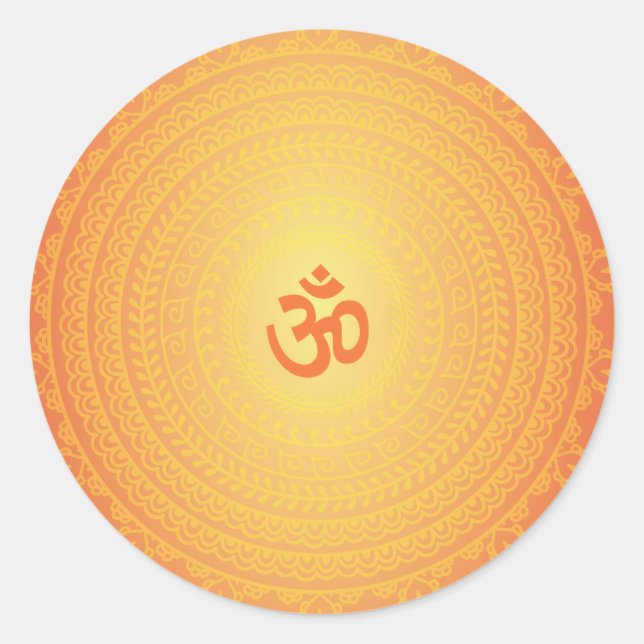 Yoga Om adesivo budista Mandela (Frente)