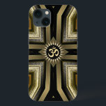 Yoga OM Galáxia Sol Dourada Preta S5 Caso<br><div class="desc">New Age Fusion Art Galaxy S5 Caso : Na moda Art Deco e Medieval inspiraram design em ouro negro com o ouro Hindu / símbolo budista OM no centro - totalmente personalizável. Se preferir sem símbolo,  você pode clicar no botão Personalizar e excluir os elementos</div>