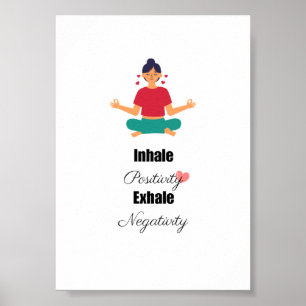 yoga positiva cita decor Poster wall