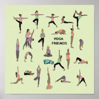 Yoga, poster de amigos ioga