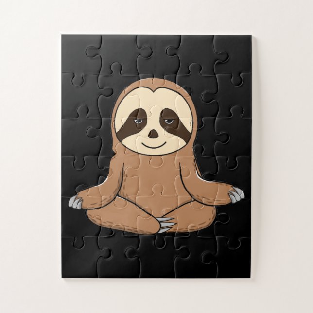 Yoga Sloth Funny Jig Saw Quebra-cabeça (Vertical)