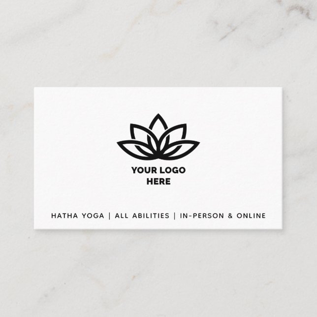 Yoga Studio Adicione seu logotipo Cartão de visita (Frente)