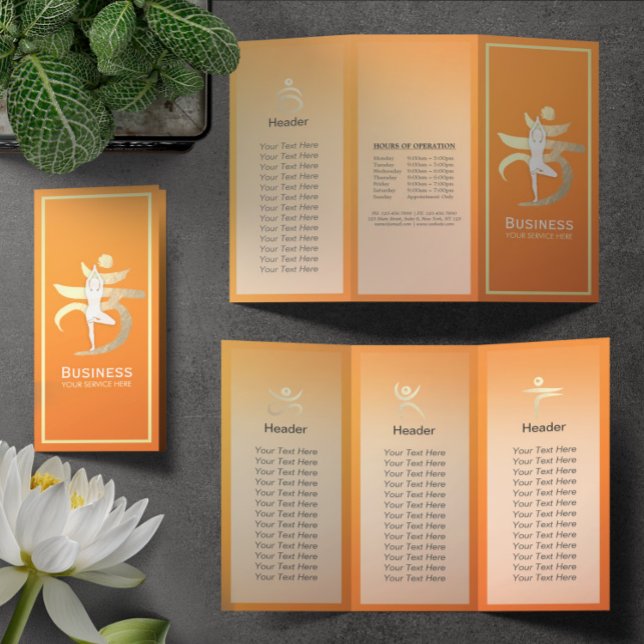Yoga Studio Tri-Fold Brochuras Root Chakra Mantra (Criador carregado)