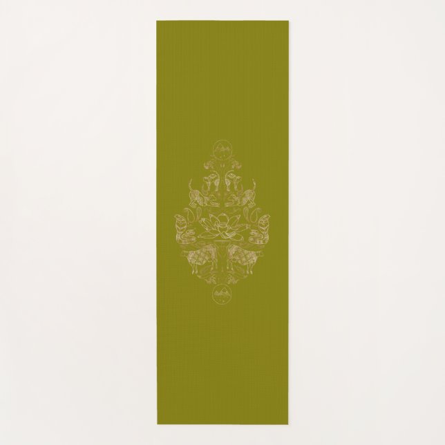 Yoga Tapete de Ioga Damask Animal (Frente)
