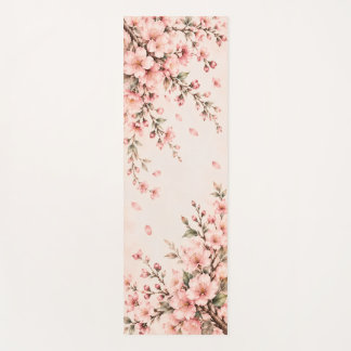 Yoga Tapete de Ioga Flor de Cerejeira em Aquarela