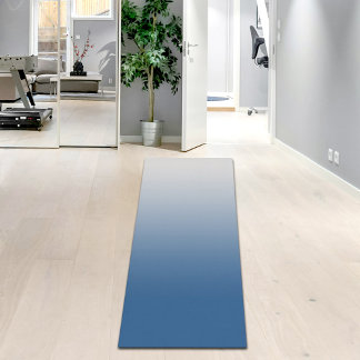 Yoga Tapete de Ioga Gradiente Azul Cinza