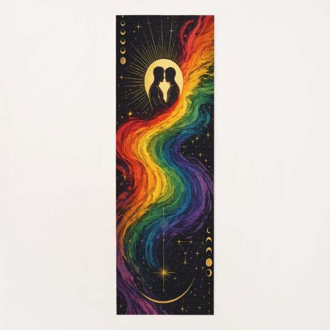 Yoga Tapete de Meditação LGBTQ Celestial (Frente)