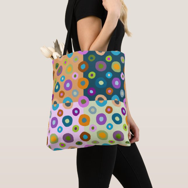 Yoga tote bag Multicolor funky boho Divertido (Close Up)