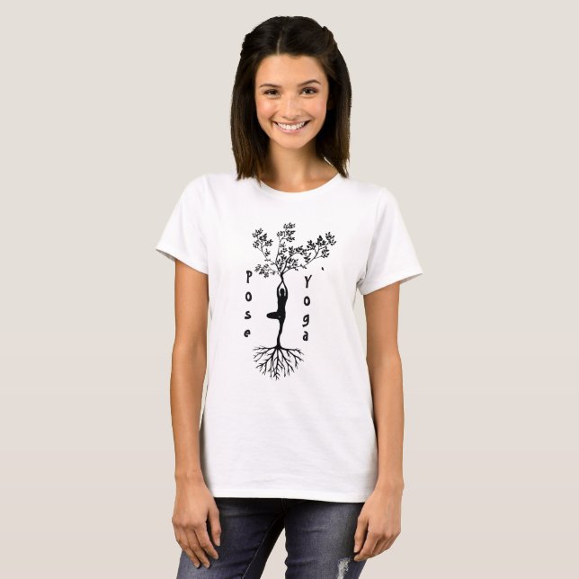 Yoga Yoga Camisa Básica de Mulher (Frente Completa)