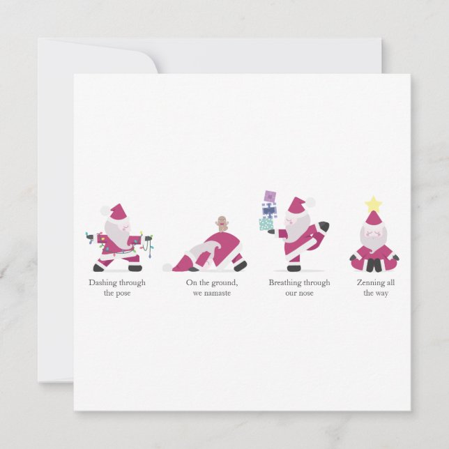  Yogi Papais noeis Engraçado Yoga Pun Cartão de Fé (Frente)