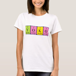 Yoko — camisa de nome de mesa periódica