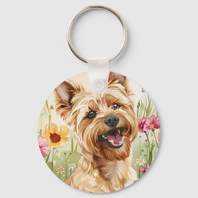 Yorkie Chaveiro - Bonita Oferta de Arte Cachorra d (Frente)