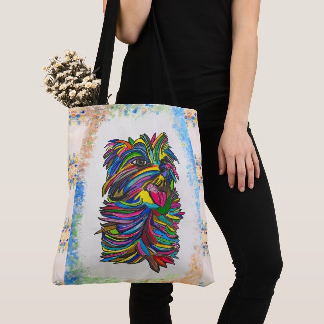 Yorkie Love BG Tote Bag (Close Up)