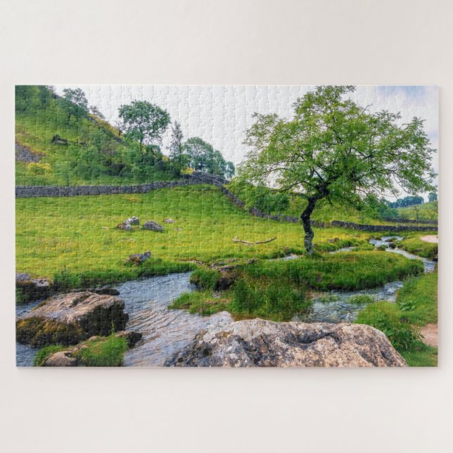 Yorkshire Stream Jigsee Quebra-cabeça 30"x20" 1014 (Horizontal)