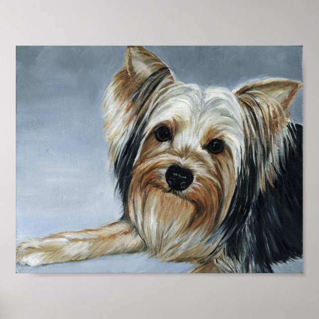 Yorkshire Terrier Dog Art Impressão (Frente)