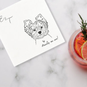 Yorkshire Terrier Dog Cocktail guardanapos de casa
