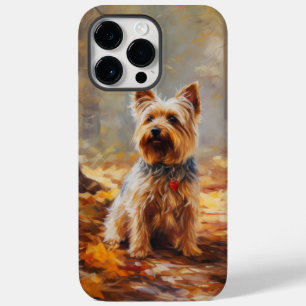 Yorkshire Terrier em Autumn Leaves Cai Inspire