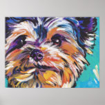 Yorkshire Terrier Pop Art Impressão<br><div class="desc">Aqui está um maravilhoso,  brilhante,  divertido tributo ao seu melhor amigo e raça favorita - o Yorkie de uma pintura original de Lea</div>