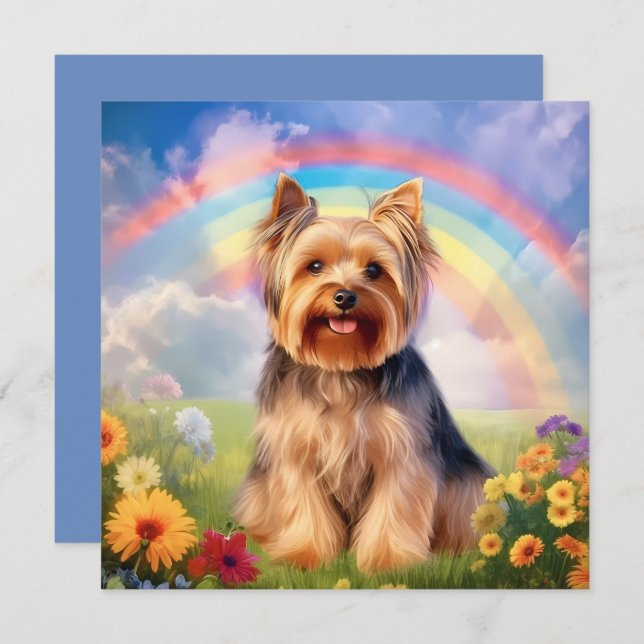 Yorkshire Terrier Rainbow Bridge Yorkie Sympathy (Frente/Verso)
