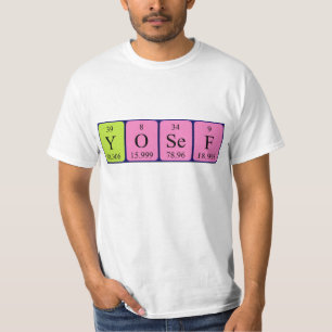 Yosef - Camisa de nome de mesa periódica