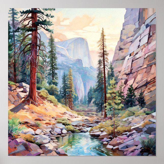 Yosemite National Park Art Impressão (Frente)
