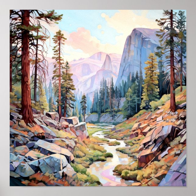 Yosemite National Park Art Impressão (Frente)
