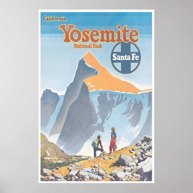 Yosemite Poster National Park Print Santa Fe Art (Frente)