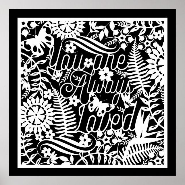 You are Always Loved Paper Cut Style Poster (Frente)