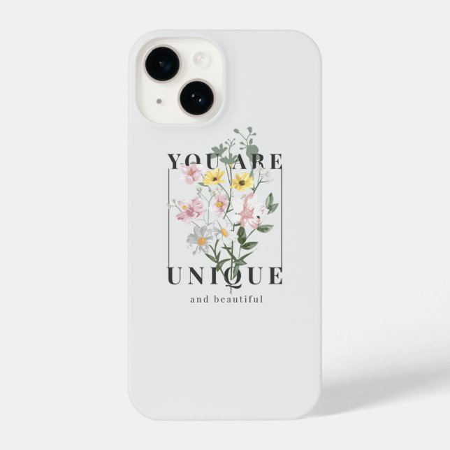 You are Unique Floral Slogan (Verso)