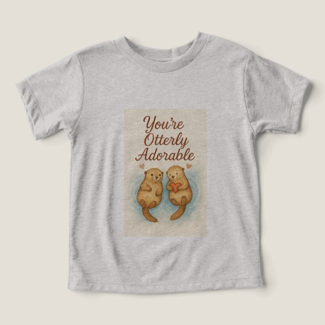 You’re Otterly Adorable – Cute Watercolor Otters (Design frontal)