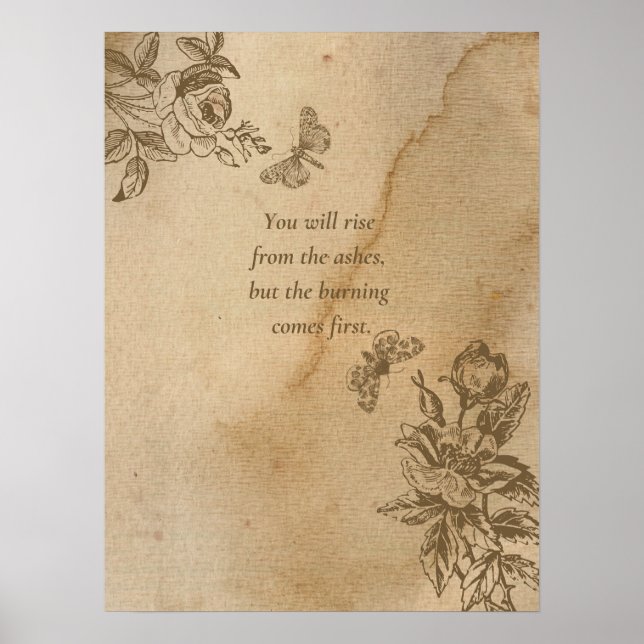 You Will Rise From the Ashes Poster (Frente)