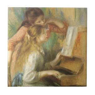 Young Girls in Piano por Pierre Renoir