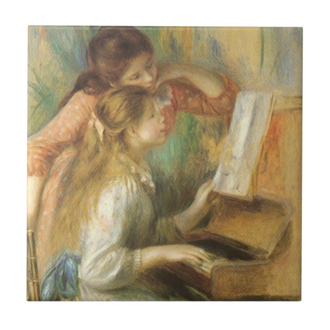 Young Girls in Piano por Pierre Renoir (Frente)