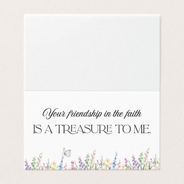 Your friendship in the faith is a treasure to me. (Exterior Desdobrado)