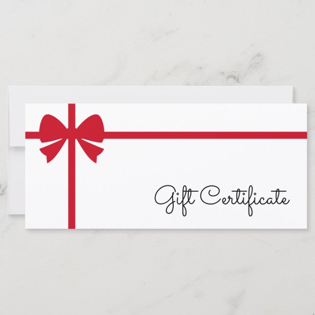 Your Logo Custom Business Gift Certificate (Frente)