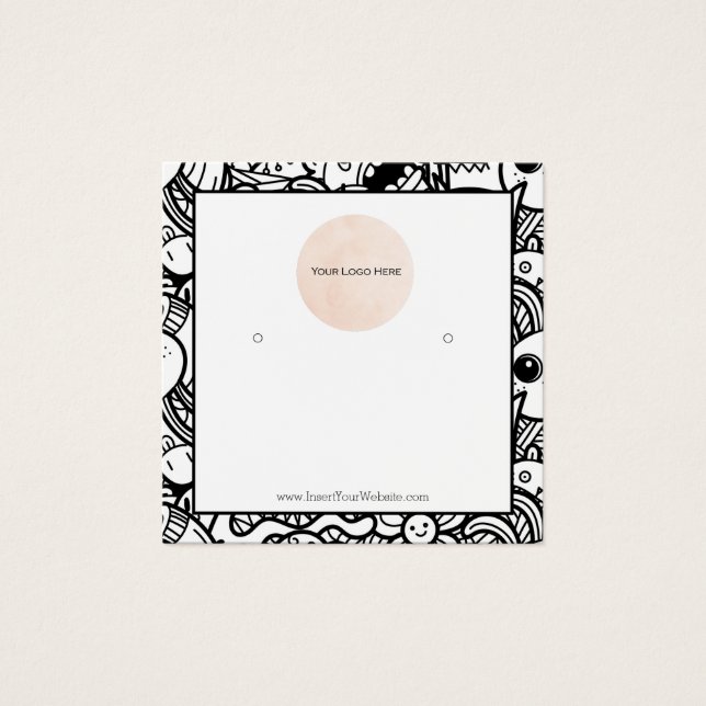 Your Logo Earring Display Card (Frente)