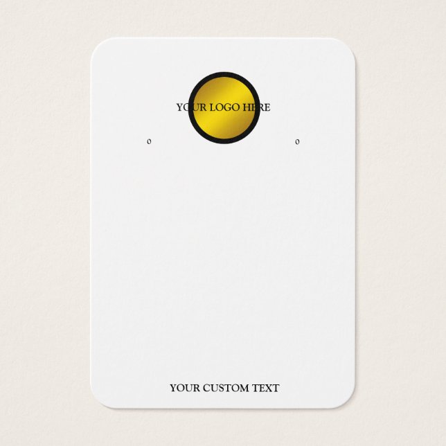 Your Logo QR Earring Display Card (Frente)