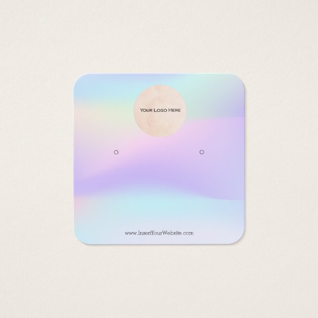 Your Logo Rainbow HolographicLight Earring Display (Frente)