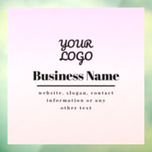 Your Logo & Text | Pink & Peach Ombre