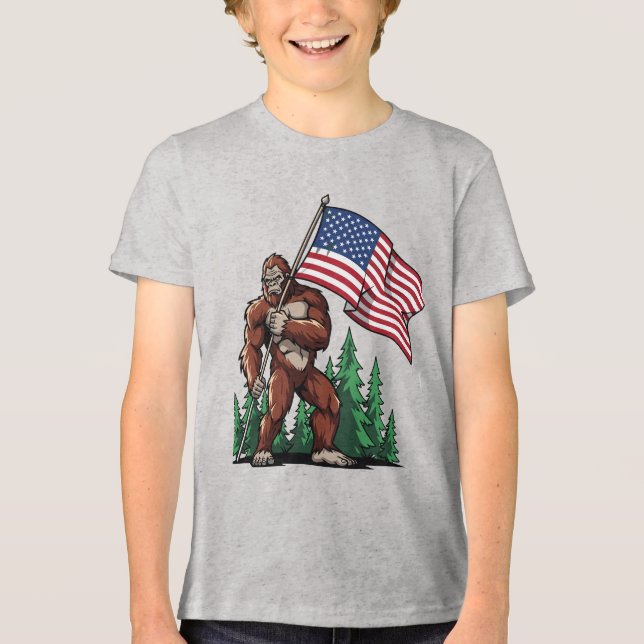 Youth Patriotic American Flag Graphic Celebration  (Frente)
