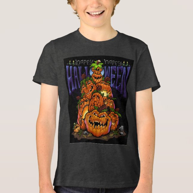 Youth size Halloween graphic tee (Frente)