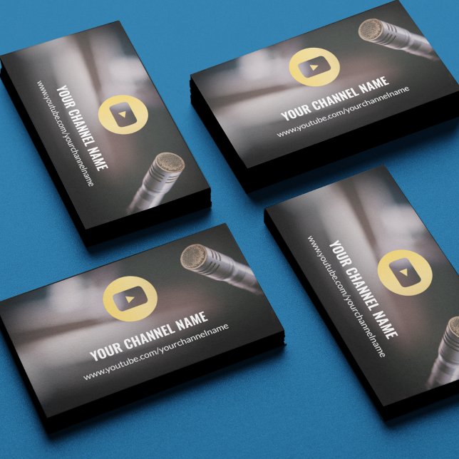 Youtube Channel Chic Photo Dourado Cartão de visit (Criador carregado)