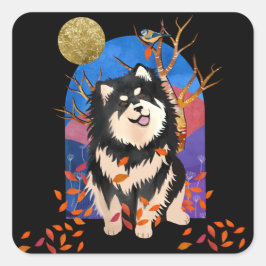 YRSE NO OUTONO - Adesivos finlandeses de Lapphund 