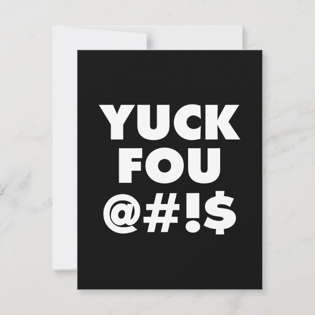 Yuck Fou, design de tipografia engraçado (Frente)