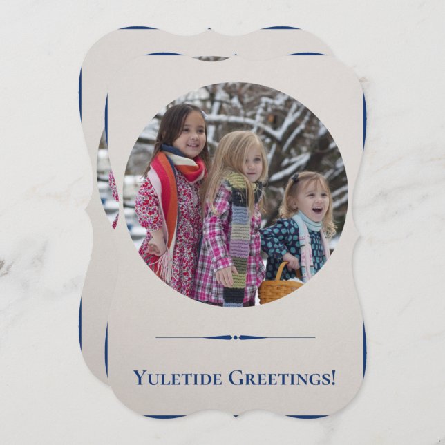 Yuletide do Cartão Saudável para Crianças (Frente/Verso)