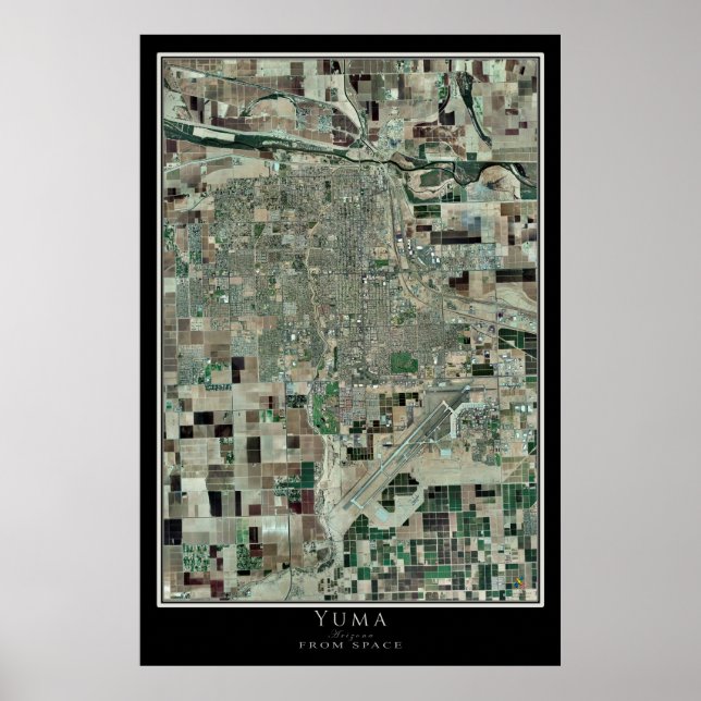 Yuma Arizona Satellite Poster Map (Frente)